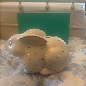 Tiffany and Co. bunny, piggy bank, pink polkadots